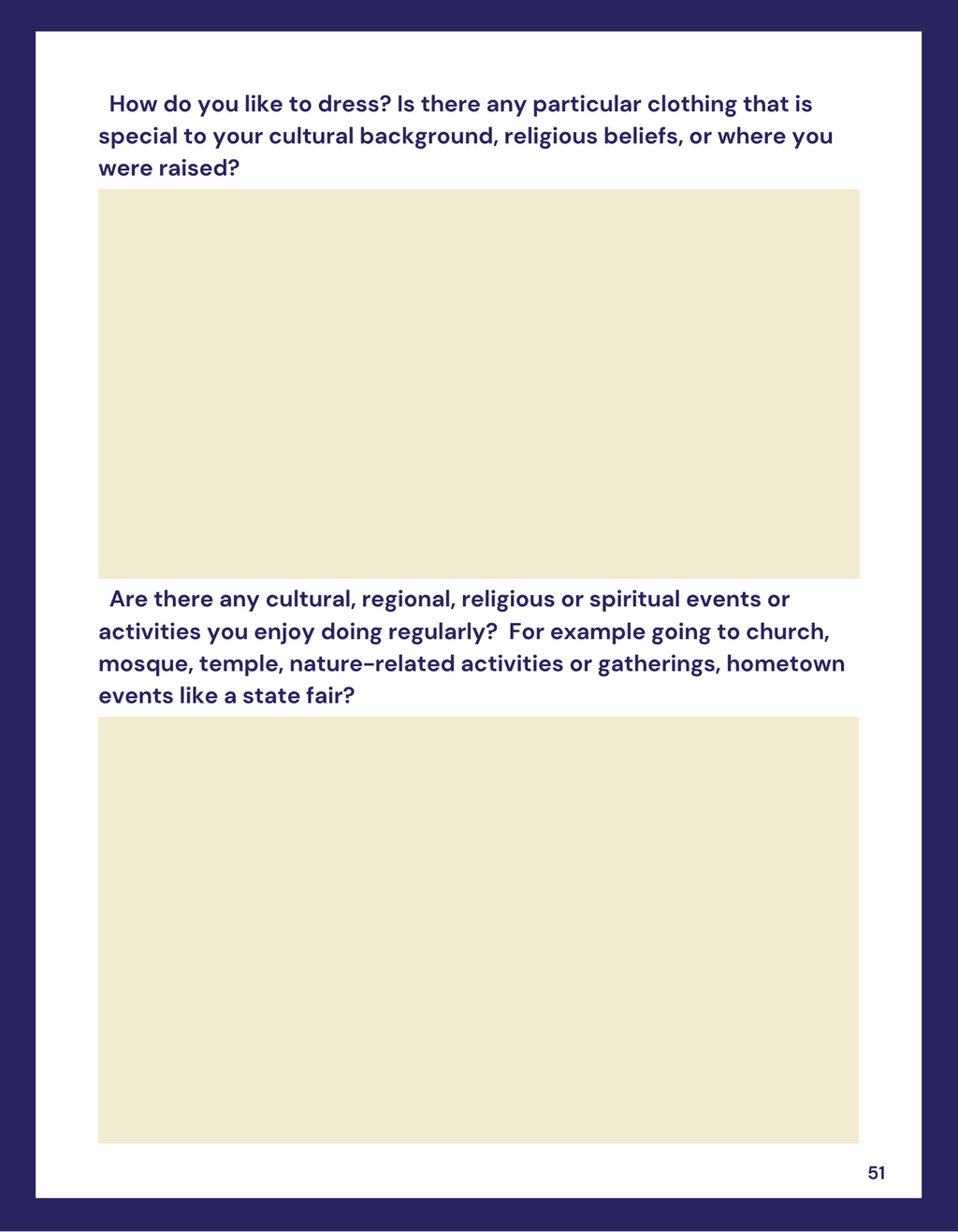 Page from a book or document with text about clothing preferences and cultural activities.